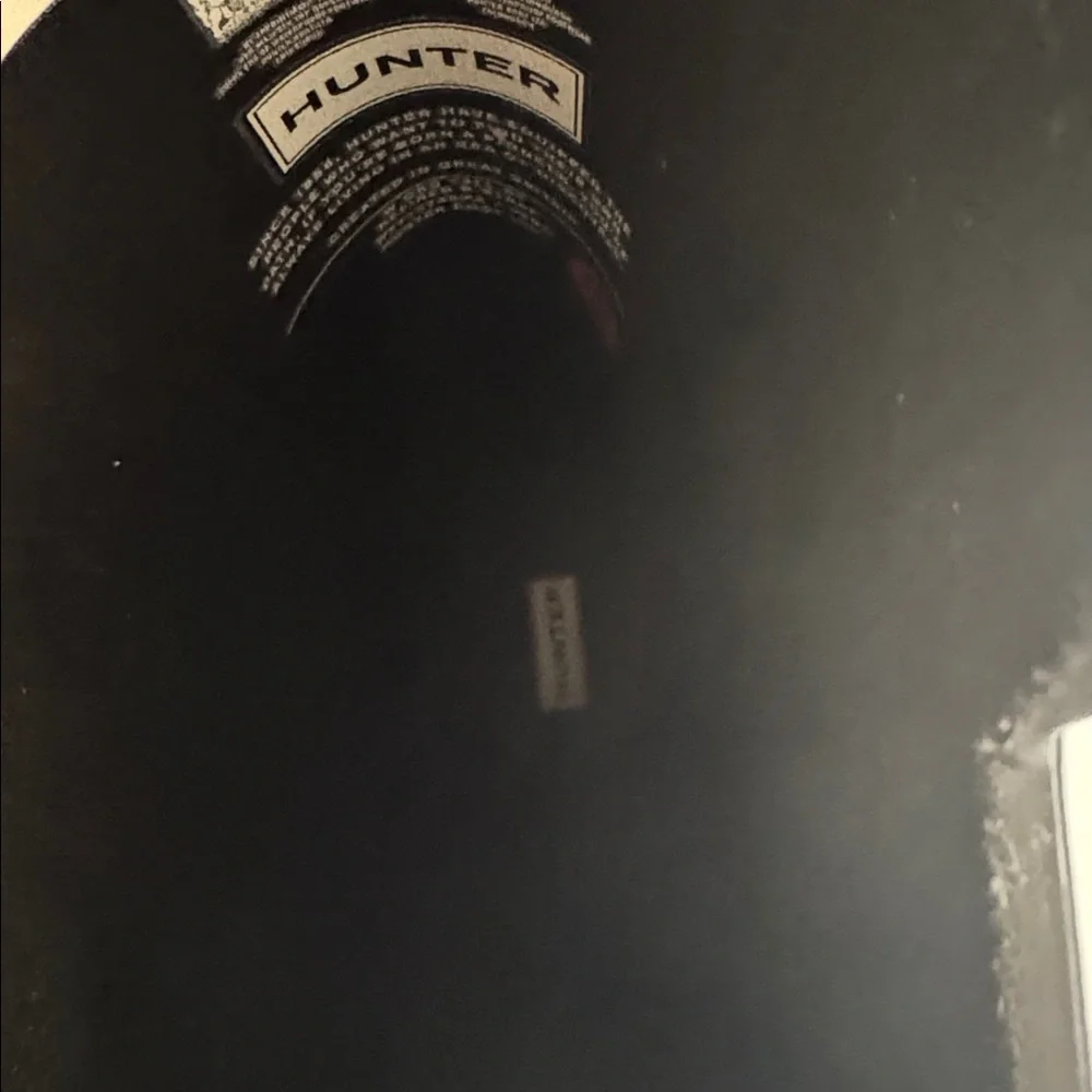 Hunter Womens Original Black Refined Back Strap Tall Rain Boots size 7 - Picture 3 of 12